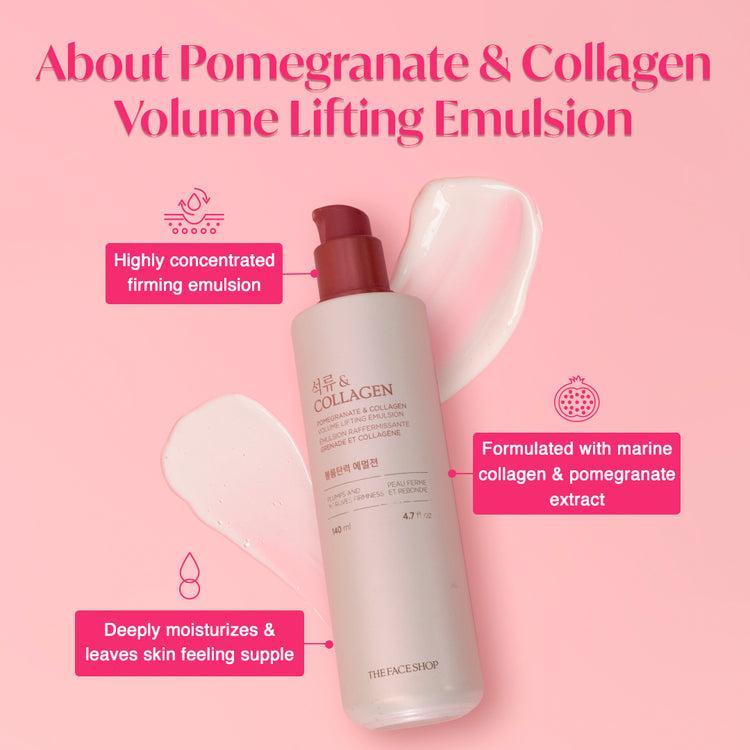 THE FACE SHOP - Pomegranate And Collagen Volume Lifting Emulsion - 140ml