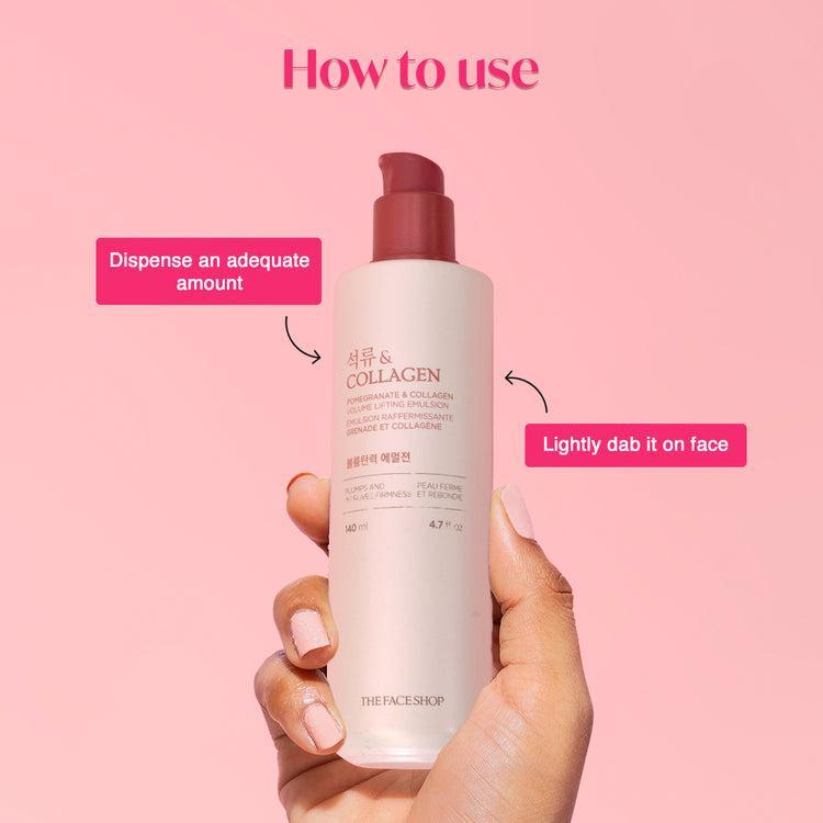 THE FACE SHOP - Pomegranate And Collagen Volume Lifting Emulsion - 140ml