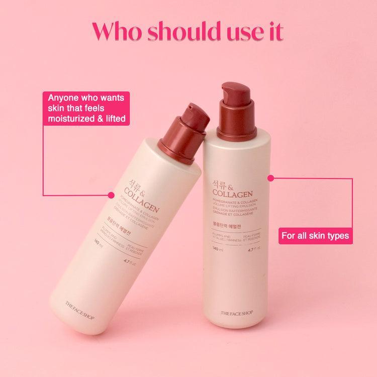 THE FACE SHOP - Pomegranate And Collagen Volume Lifting Emulsion - 140ml