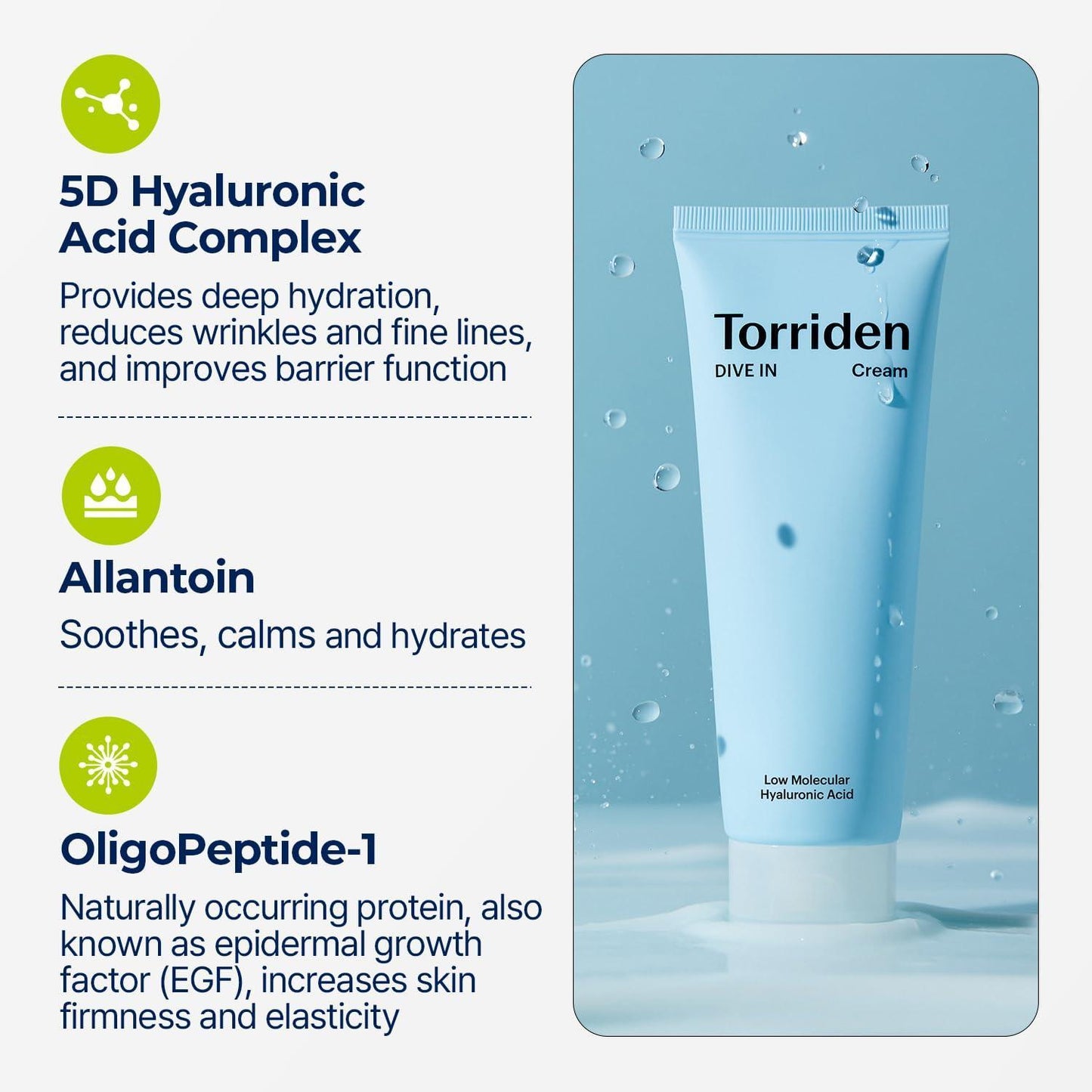 TORRIDEN - Dive In Low Molecular Hyaluronic Acid Cream - 80ml
