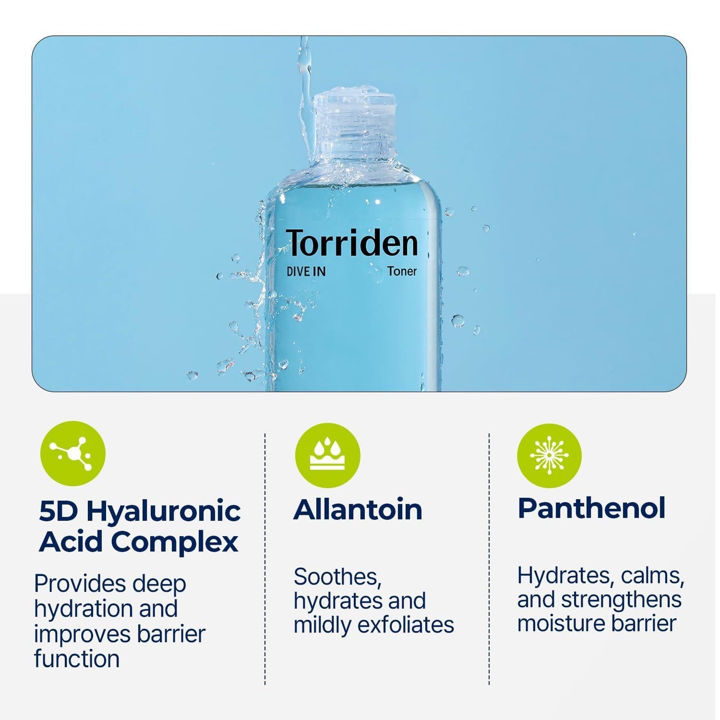 TORRIDEN - Dive In Low Molecular Hyaluronic Acid Toner - 300ml