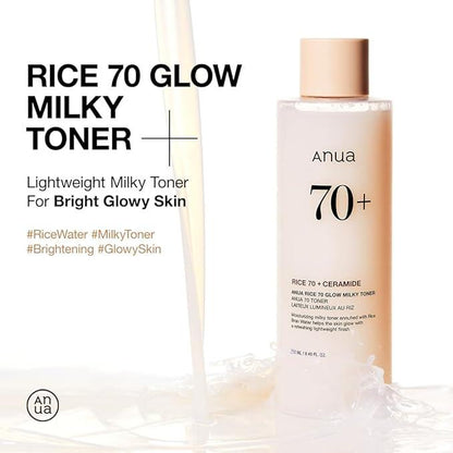 ANUA - Rice 70 Glow Milky Toner - 250ml