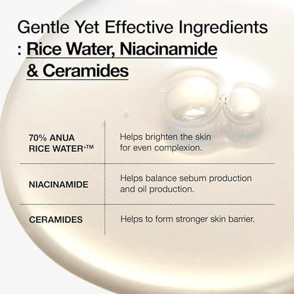 ANUA - Rice 70 Glow Milky Toner - 250ml