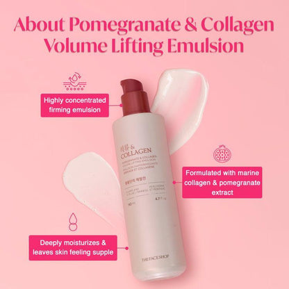 THE FACE SHOP - Pomegranate And Collagen Volume Lifting Emulsion - 140ml