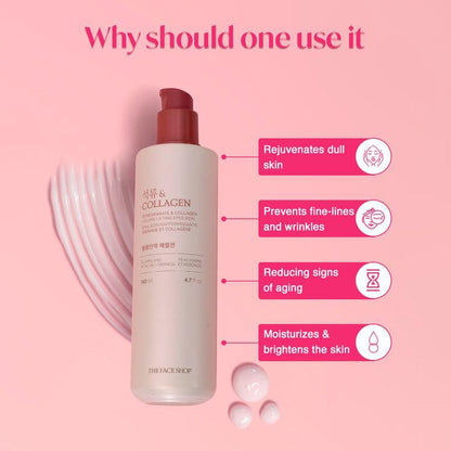 THE FACE SHOP - Pomegranate And Collagen Volume Lifting Emulsion - 140ml