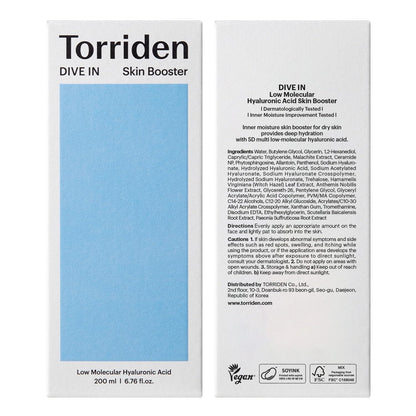 TORRIDEN - Dive In Low Molecular Hyaluronic Acid Toner - 300ml