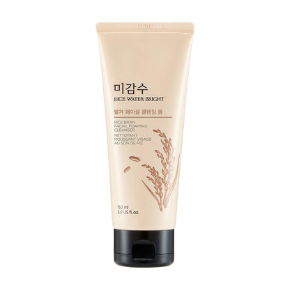 THE FACE SHOP - Rice Water Bright Rice Bran Facial Foaming Cleanser - 150ml